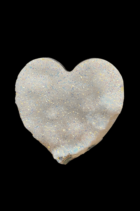 Angel Aura Quartz Heart 60 grams - Dusty Rose Essentials