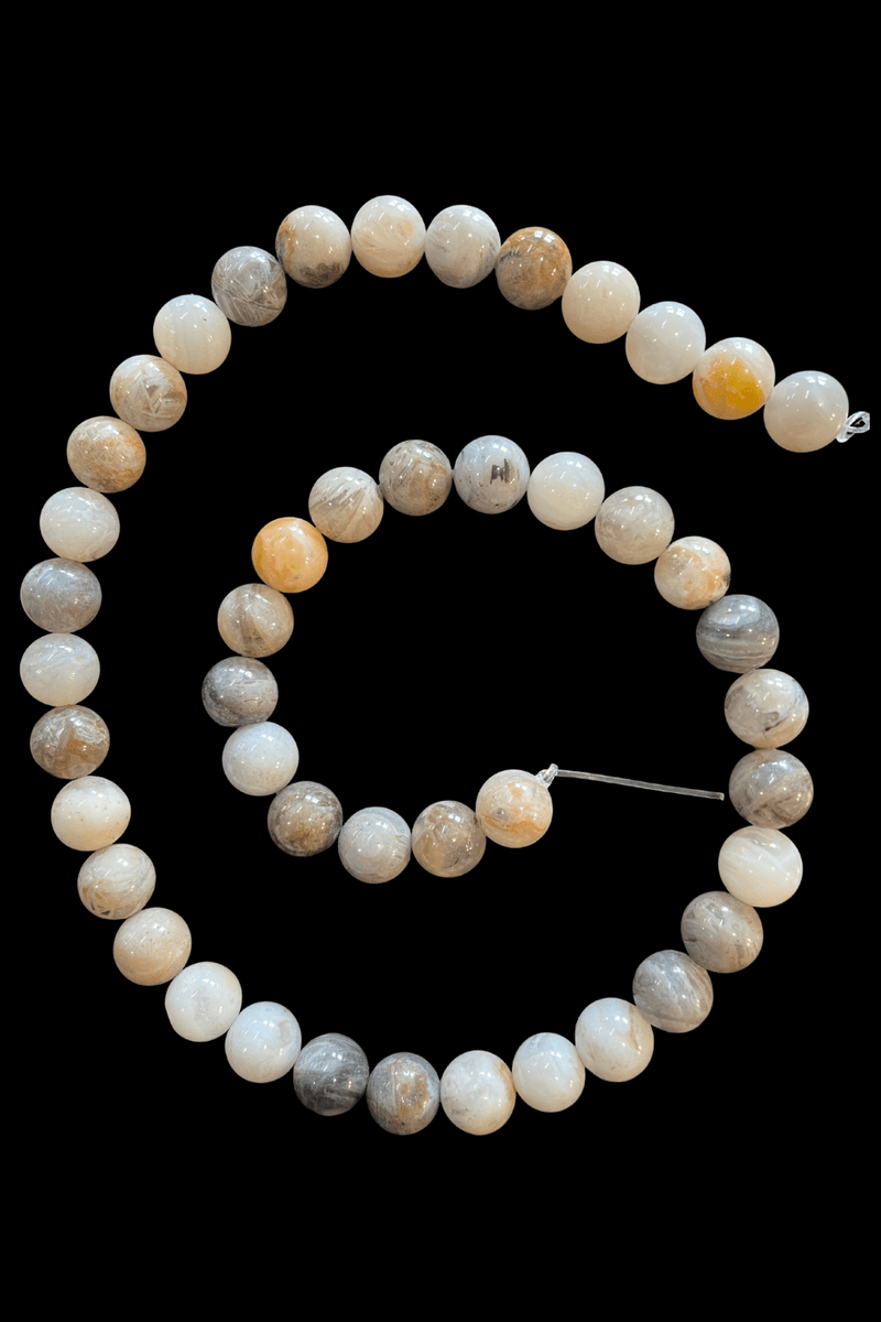 Bamboo Onyx Threaded Beads - Dusty Rose Essentials