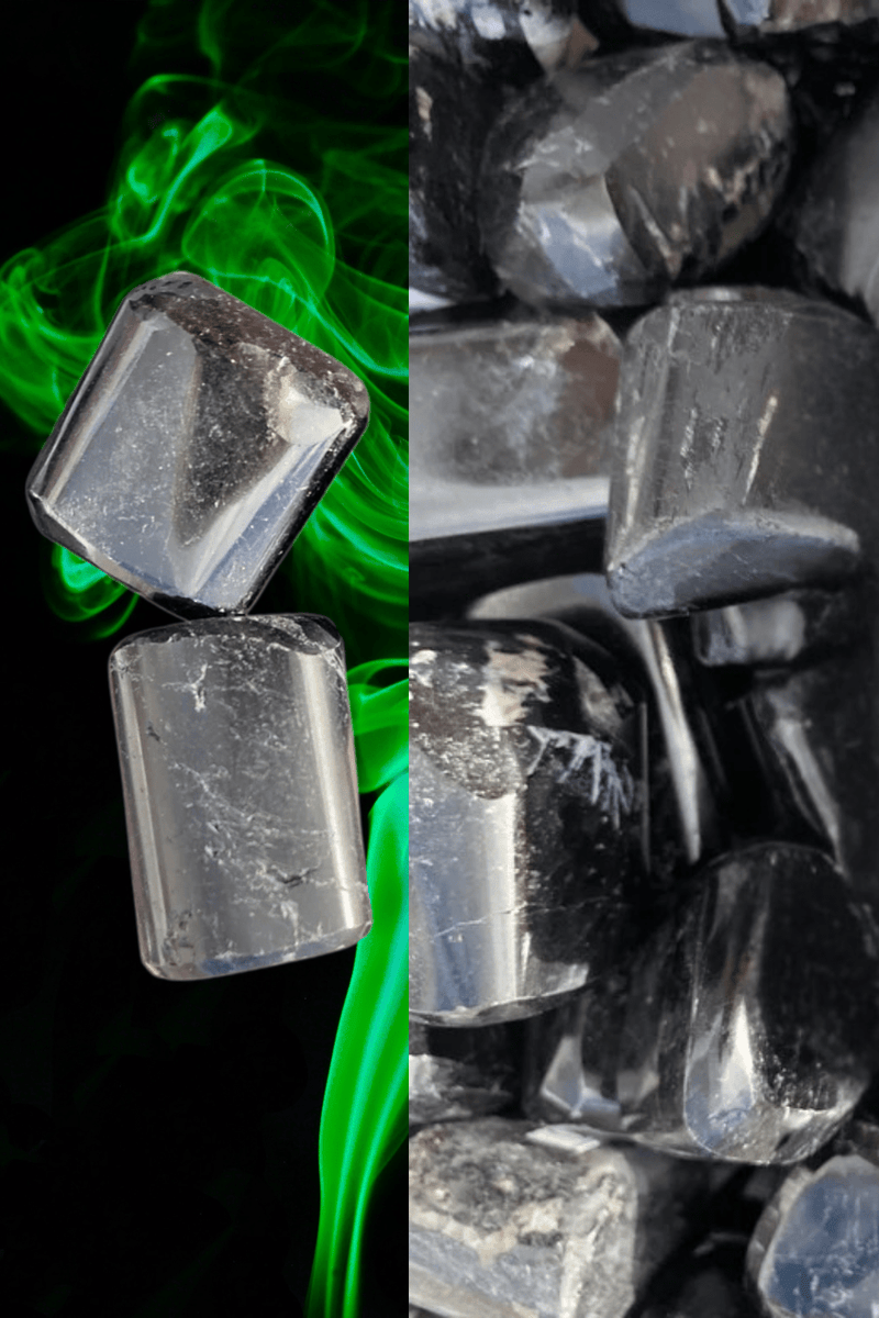 Black Tourmaline Polished Tumble - Dusty Rose Essentials