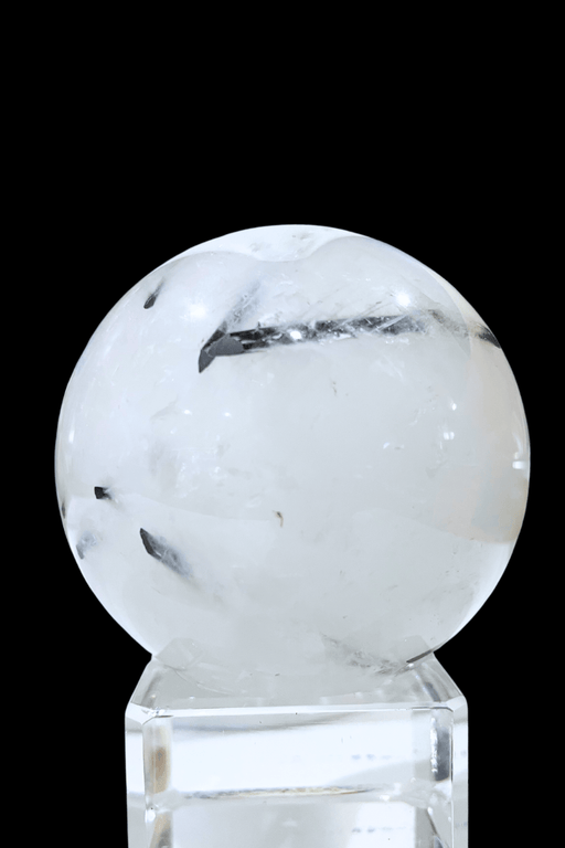 CLEARANCE Black Tourmaline in Clear Quartz Sphere 300 g - Dusty Rose Essentials
