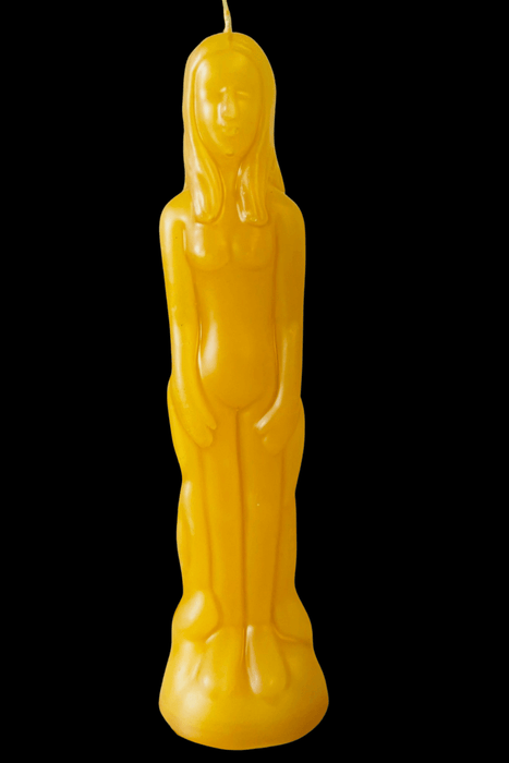 CLEARANCE Yellow Female Figure Spell and Ritual Candle - Dusty Rose Essentials