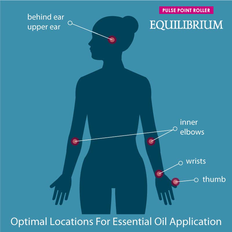 Equilibrium Essential Oil Pulse Point Roller 9 ml - Dusty Rose Essentials