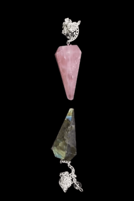 Faceted Crystal Pendulums - Dusty Rose Essentials