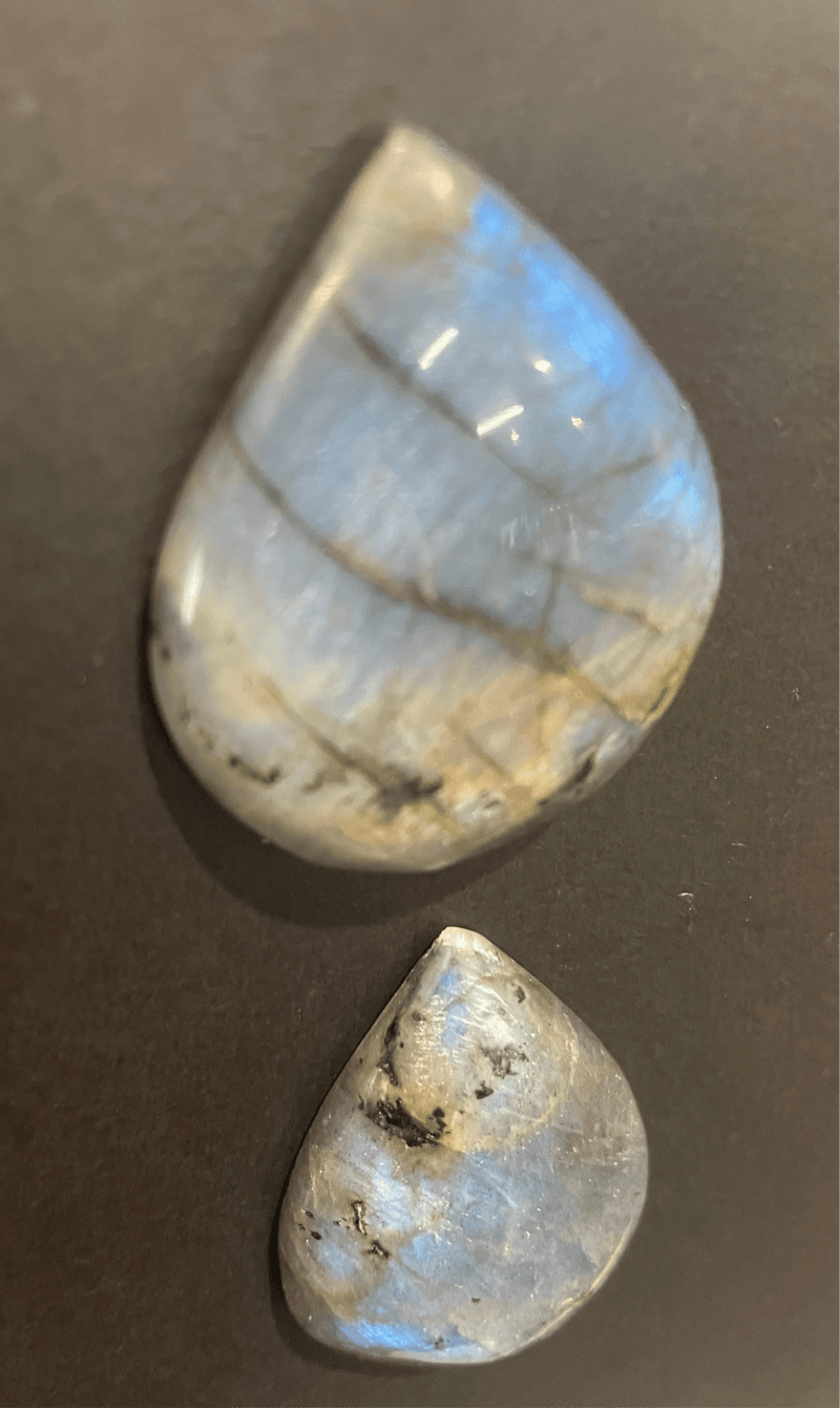 Labradorite Flat - Back Cabochon - Dusty Rose Essentials