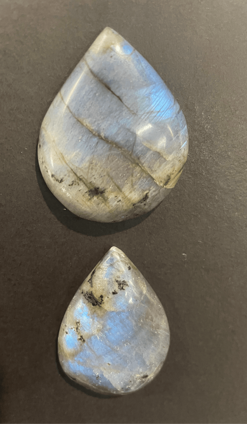 Labradorite Flat - Back Cabochon - Dusty Rose Essentials