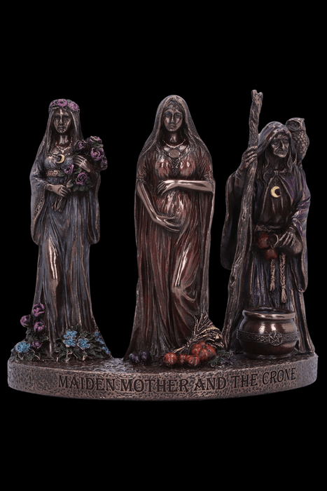 Maiden, Mother, and Crone Trio of Life 10.5 cm Mini Figurine - Dusty Rose Essentials