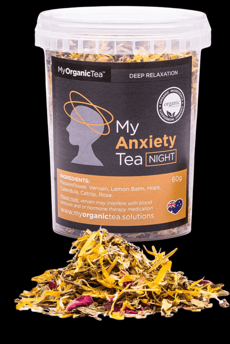 ON SALE My Anxiety Tea NIGHT 50 Grams - Dusty Rose Essentials
