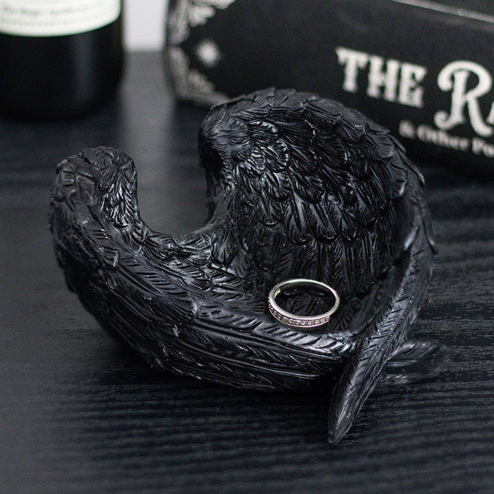 Raven Wings Resin Trinket Dish - Dusty Rose Essentials