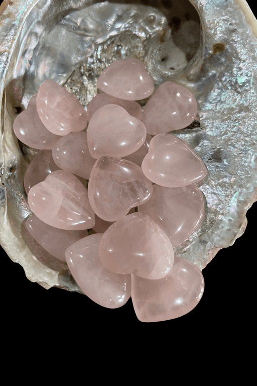Rose Quartz Crystal Mini Heart - Dusty Rose Essentials