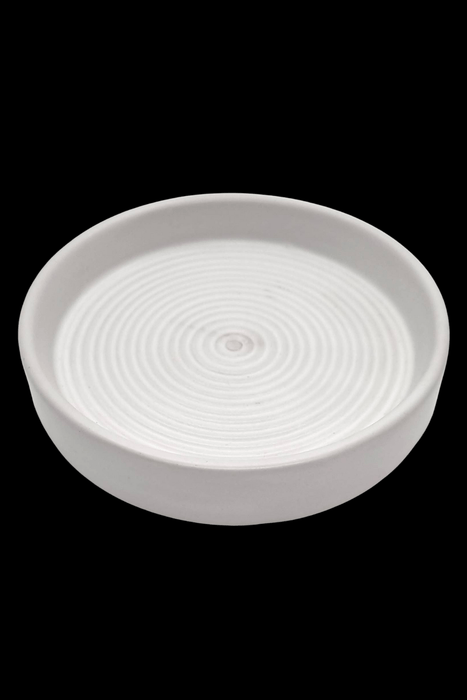 SECONDS White Ceramic Candle Plate - Dusty Rose Essentials