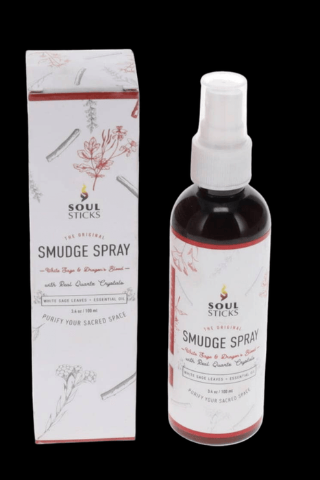 Soul Sticks Smudge Spray 100ml - White Sage & Dragon's Blood with Crystals - Dusty Rose Essentials