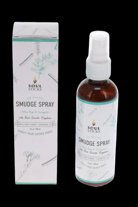 Soul Sticks Smudge Spray 100ml - White Sage & Eucalyptus with Crystals - Dusty Rose Essentials