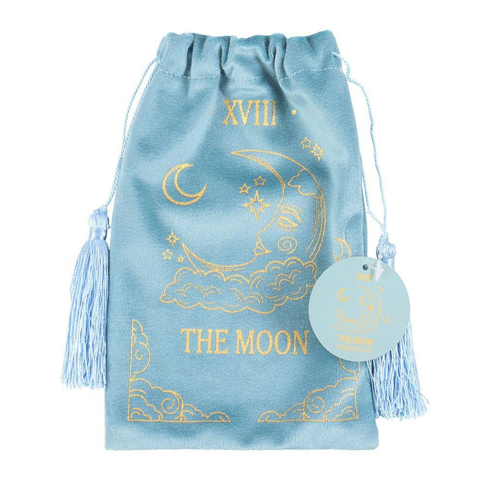'The Moon' Velvet Drawstring Tarot Bag - Dusty Rose Essentials
