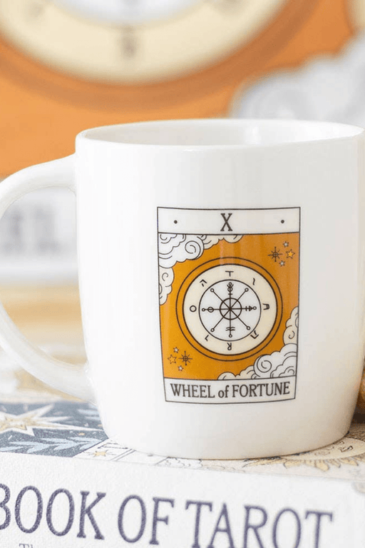 The Wheel of Fortune Vintage Tarot Mug - Dusty Rose Essentials