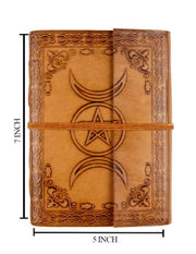 Triple Moon & Pentacle Journal w/ Dust Cover Bag - Dusty Rose Essentials