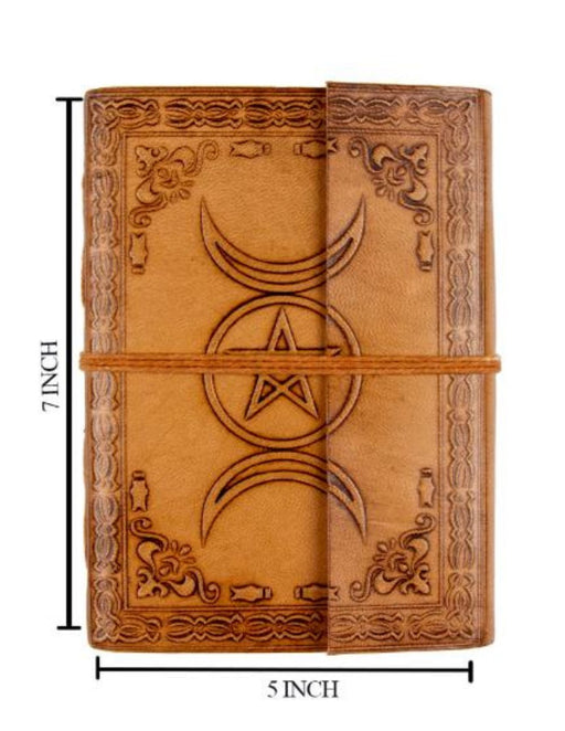 Triple Moon & Pentacle Journal w/ Dust Cover Bag - Dusty Rose Essentials