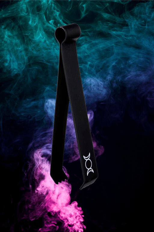 Black Triple Moon Charcoal Tongs - Dusty Rose Essentials