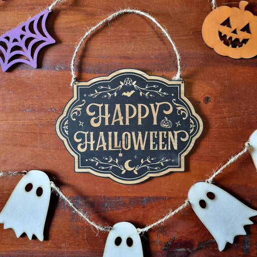 Happy Halloween Sign - Dusty Rose Essentials