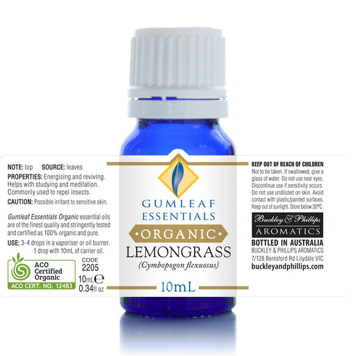 Organic Lemongrass Nepalese Essential Oil 10 ml - Dusty Rose Essentials