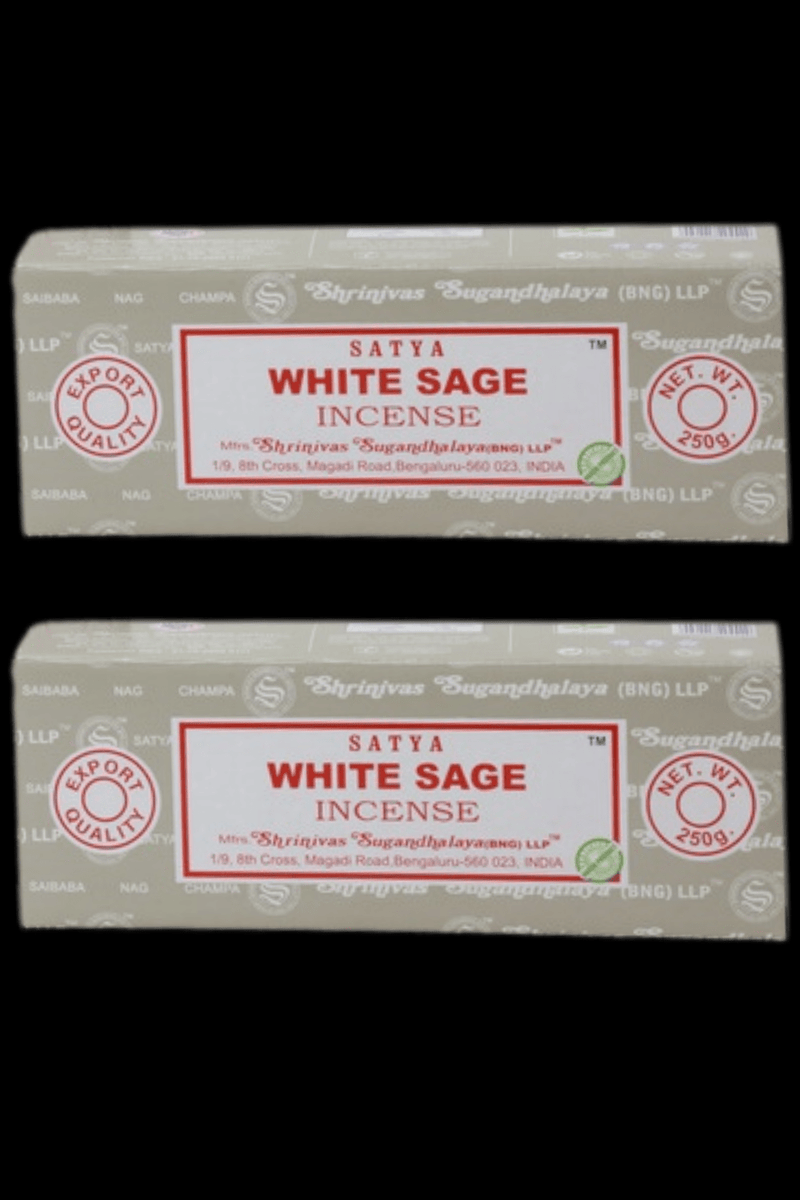 2 x 250 Gram Packs of Satya White Sage Bundle - Dusty Rose Essentials