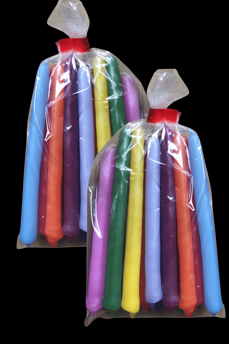 40 Candles - 2 x 20 Packs Multicolour Tiny Taper Spell Candle Bundle - Dusty Rose Essentials