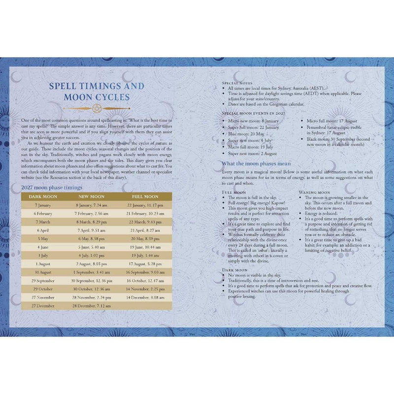 2027 Lunar and Seasonal Diary Southern Hemisphere PRE-ORDER
