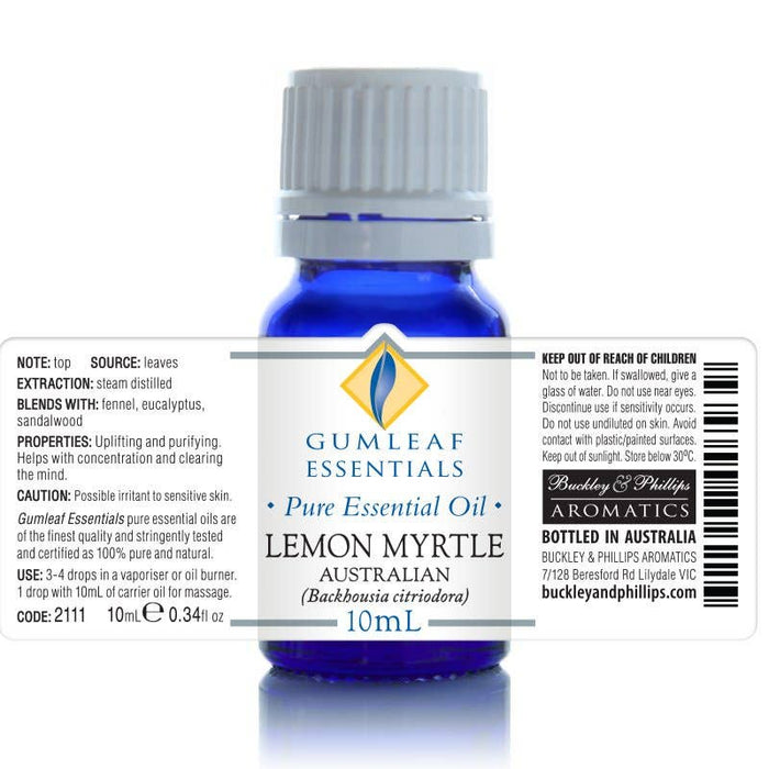 Lemon Myrtle Australian Essential Oil 10ml