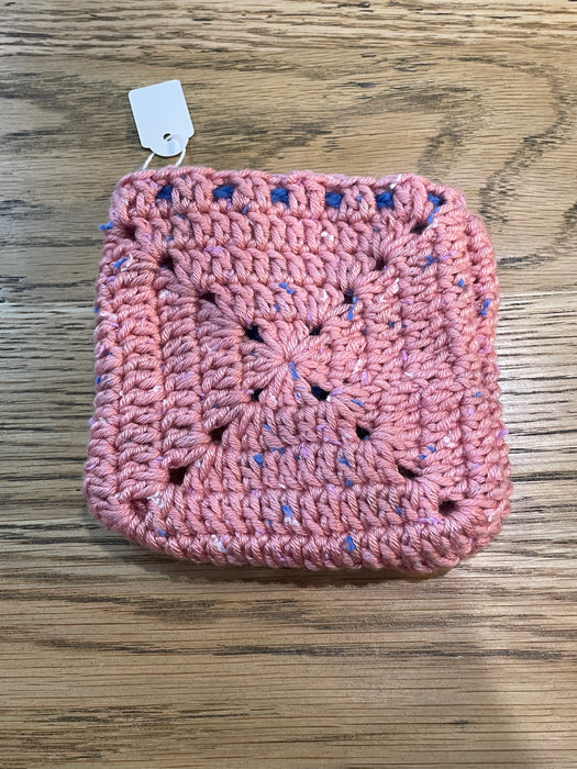 Georgia's Crochet Heart Drawstring Bag