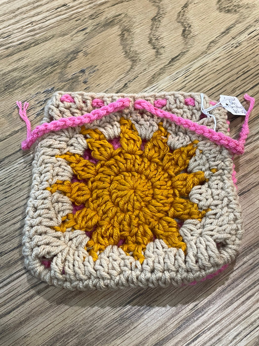 Georgia's Crochet Sun & Moon Double-sided Drawstring Bag