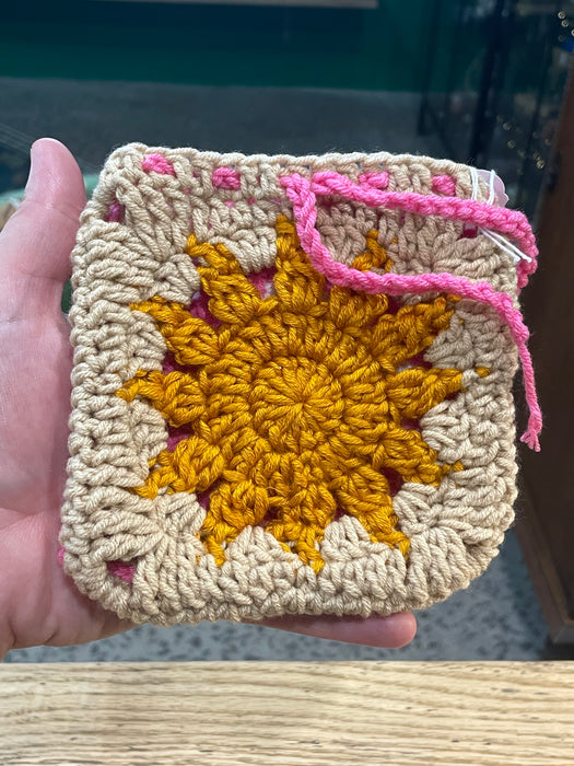 Georgia's Crochet Sun & Moon Double-sided Drawstring Bag