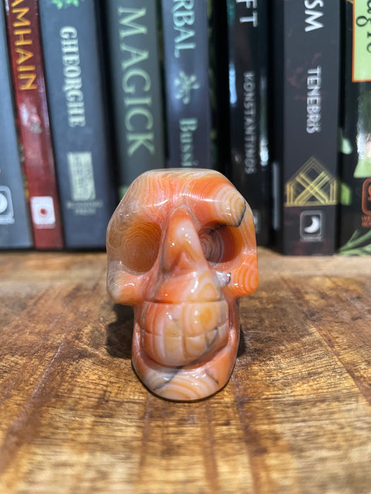 Banded Carnelian Skull