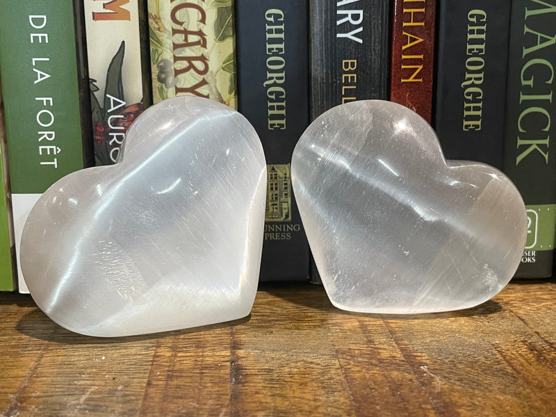 Selenite (Satin Spar) Heart ≈ 6.5 cm