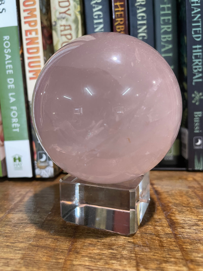 Rose Quartz Crystal Sphere 542 grams