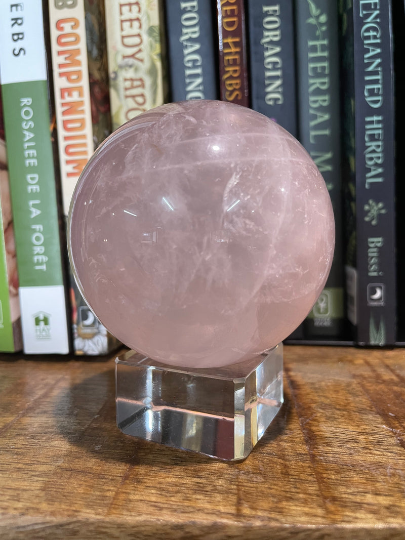 Rose Quartz Crystal Sphere 542 grams