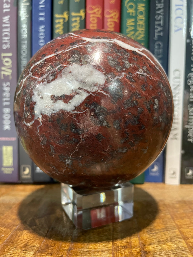 Red Onyx Crystal Sphere (weights vary from 1.3 to 1.4 KG)