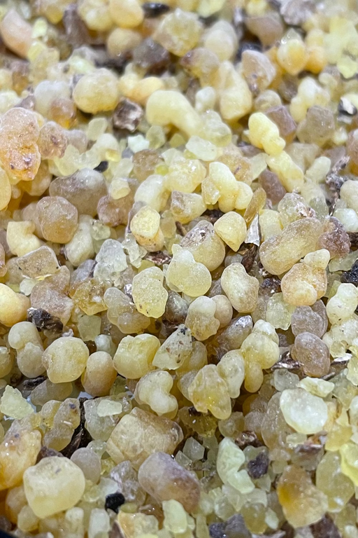 Close-up of frankincense in a bowl