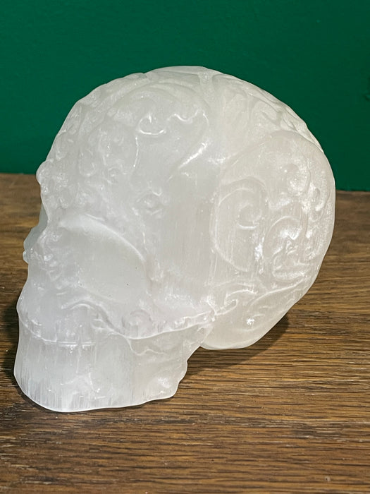 Selenite Skull (Satin Spar)