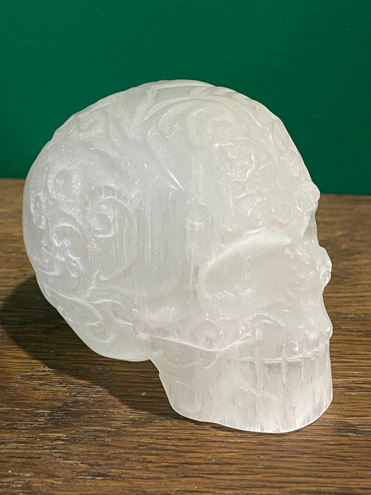 Selenite Skull (Satin Spar)