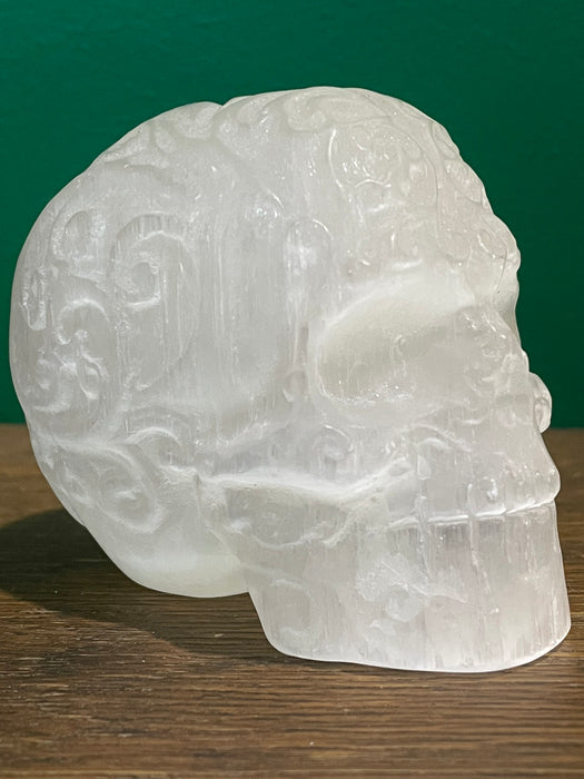 Selenite Skull (Satin Spar)