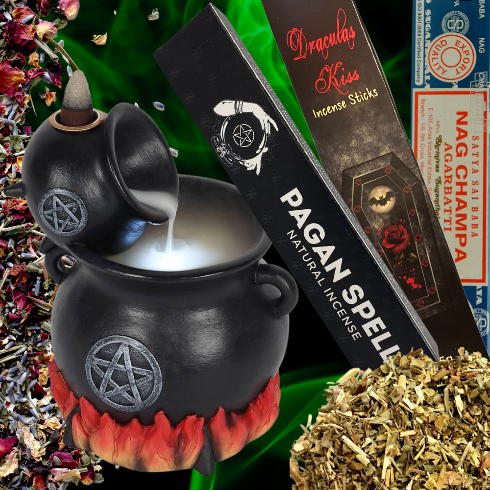 Incense, Witches Herbs, Incense Resin, Incense Holders, backflow incense, Incense Burners at Dusty Rose Essentials
