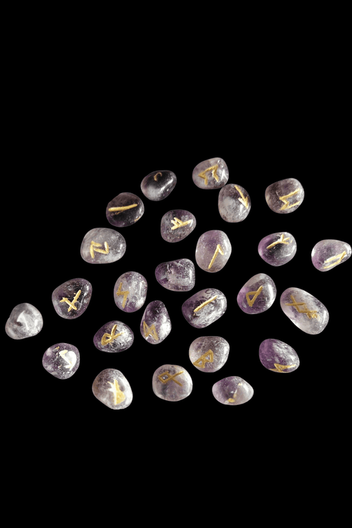 Amethyst Crystal Rune Set - Dusty Rose Essentials