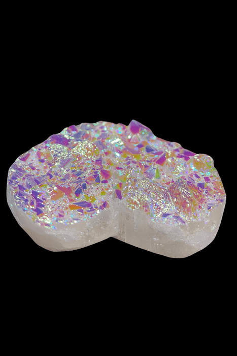 Angel Aura Quartz Heart 197 grams - Dusty Rose Essentials