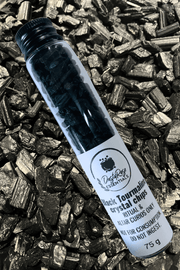 Black Tourmaline Crystal Chips - Dusty Rose Essentials