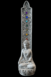 Buddha 7 Chakra Incense Holder 28.5 cm - Dusty Rose Essentials