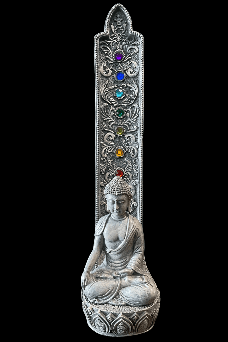 Buddha 7 Chakra Incense Holder 28.5 cm - Dusty Rose Essentials