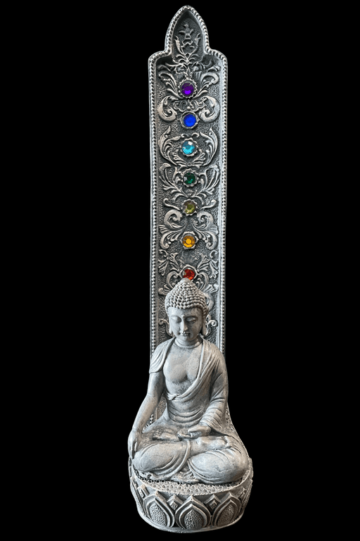 Buddha 7 Chakra Incense Holder 28.5 cm - Dusty Rose Essentials