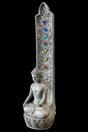 Buddha 7 Chakra Incense Holder 28.5 cm - Dusty Rose Essentials