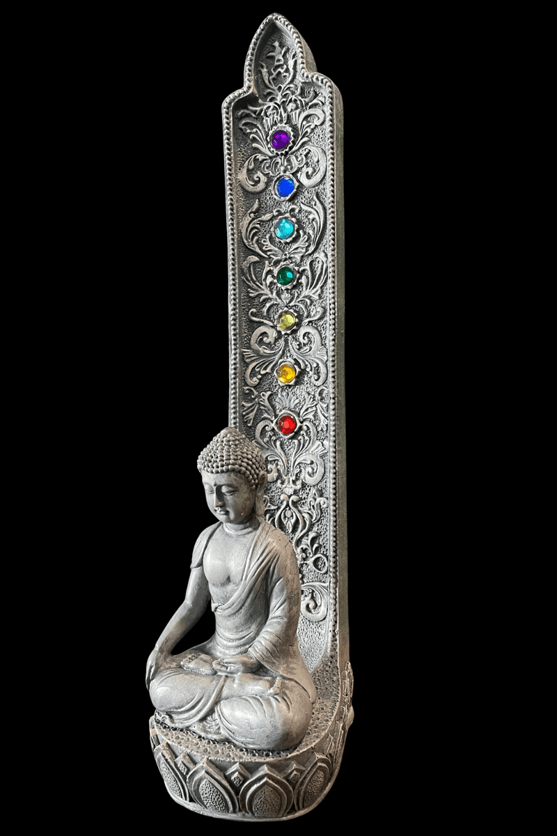 Buddha 7 Chakra Incense Holder 28.5 cm - Dusty Rose Essentials