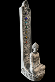 Buddha 7 Chakra Incense Holder 28.5 cm - Dusty Rose Essentials