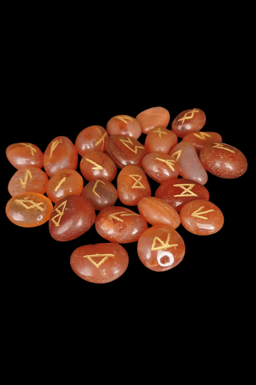 Carnelian Crystal Rune Set - Dusty Rose Essentials